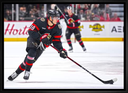 Tim Stutzle 20" x 29" Framed Canvas Ottawa Senators 31.5" x 22.5"